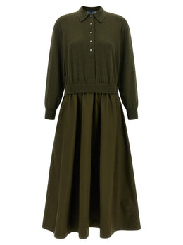 Polo Ralph Lauren Zweifarbige Woll-Maxikleid