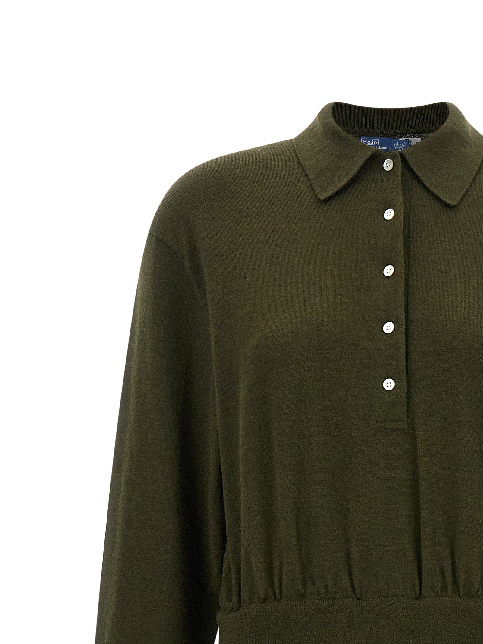 Polo Ralph Lauren Zweifarbige Woll-Maxikleid
