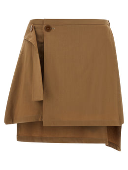 Vivienne Westwood Langer Rock aus reiner Schurwolle in Braun