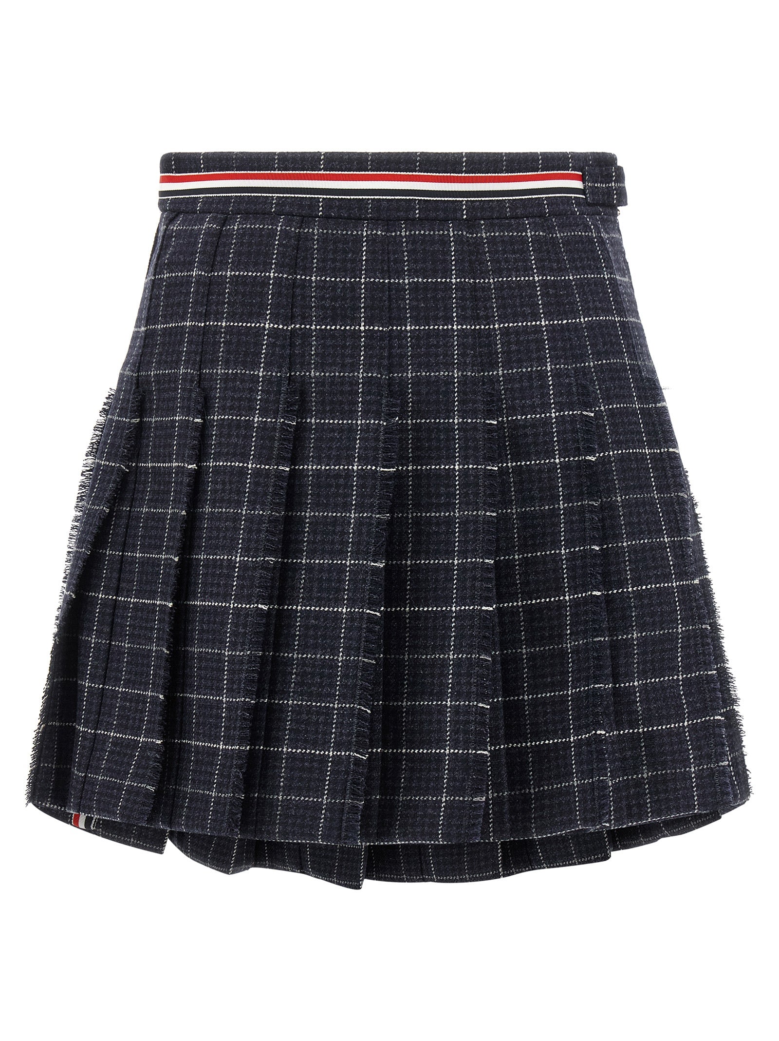 Thom Browne Blaue Woll-Maxirock