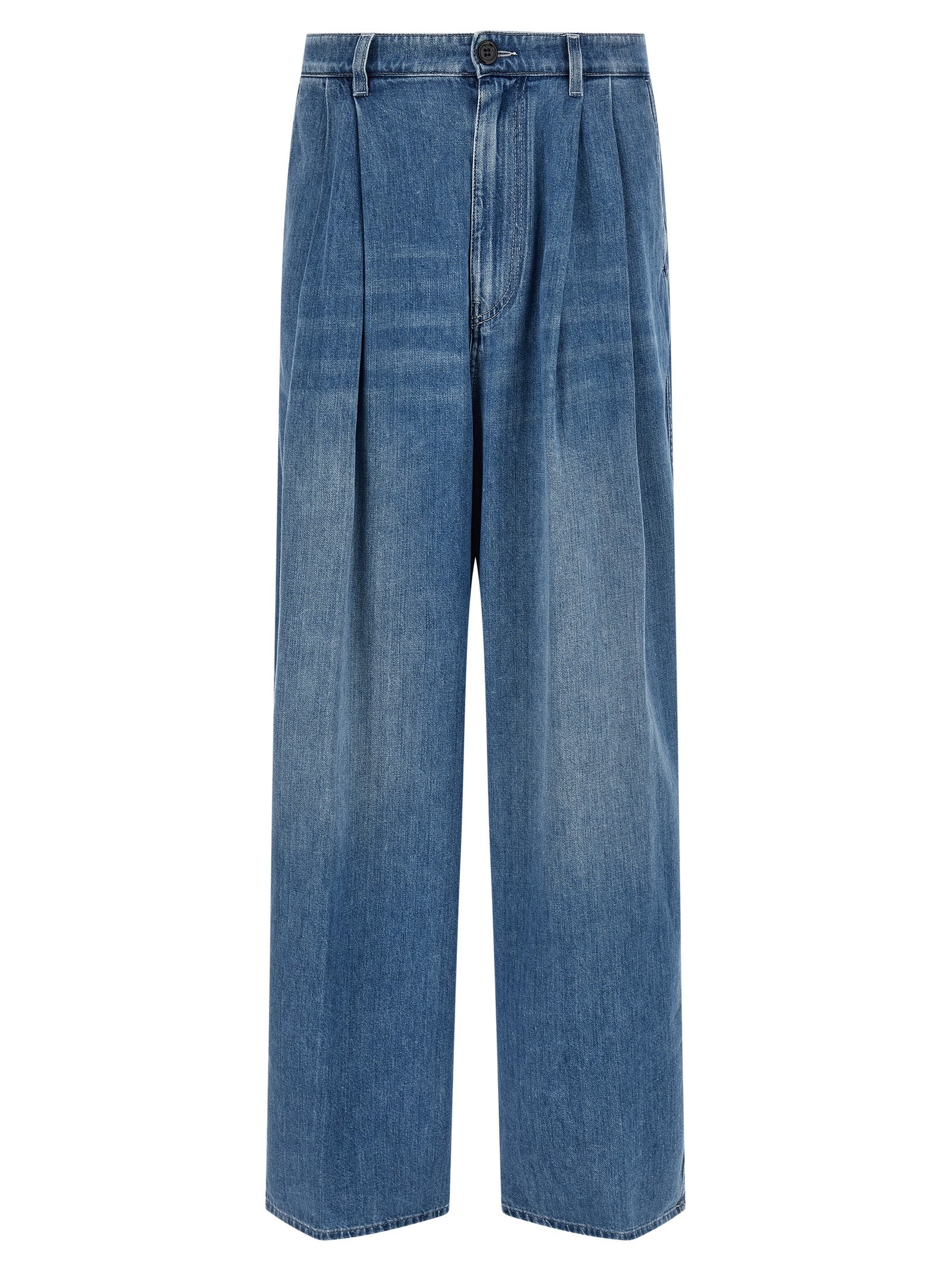 Marni Blaue High-Waist Jeans aus Baumwolle