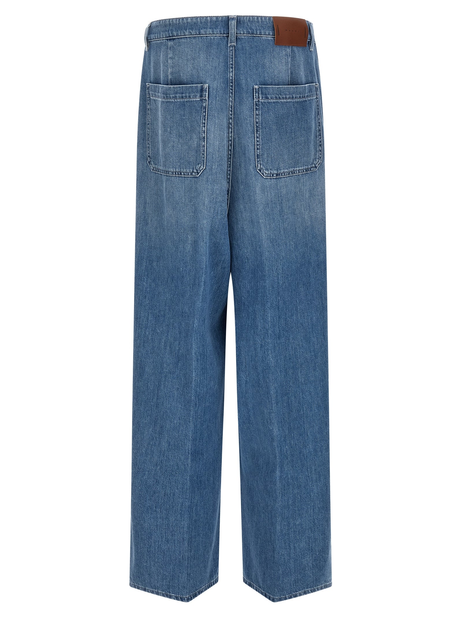 Marni Blaue High-Waist Jeans aus Baumwolle