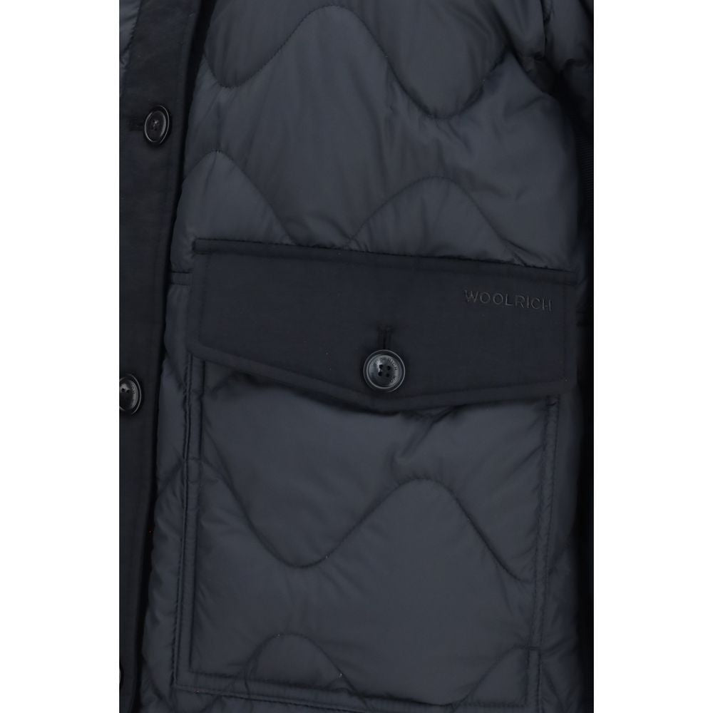 Woolrich Graue Shell-Jacke aus Polyester