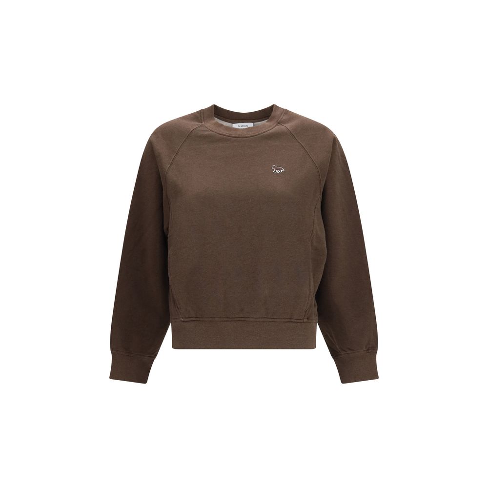 Maison Kitsuné Brauner Baumwoll-Sweatshirt