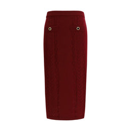Alessandra Rich Midirock aus Bordeaux-Wolle Oves Aries