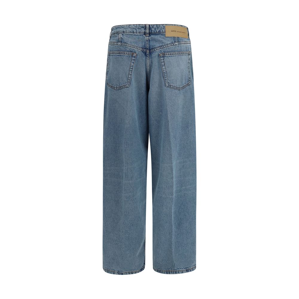Ami Paris Blaue Baumwolljeans Denim