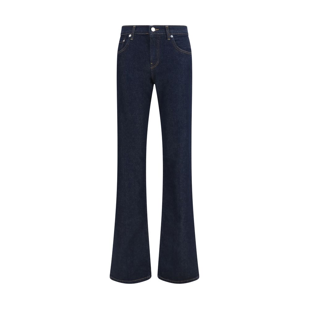 Haikure Blaue Baumwoll-Jeans mit ausgestelltem Bein