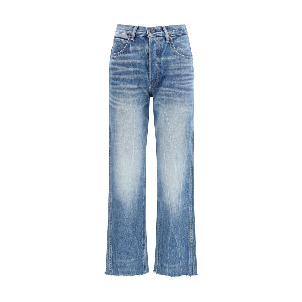 Tom Ford Blaue Bootcut-Jeans aus Baumwolle
