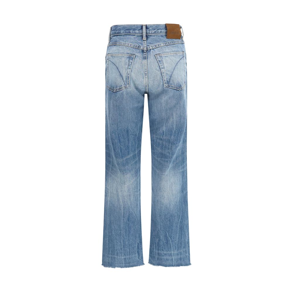 Tom Ford Blaue Bootcut-Jeans aus Baumwolle