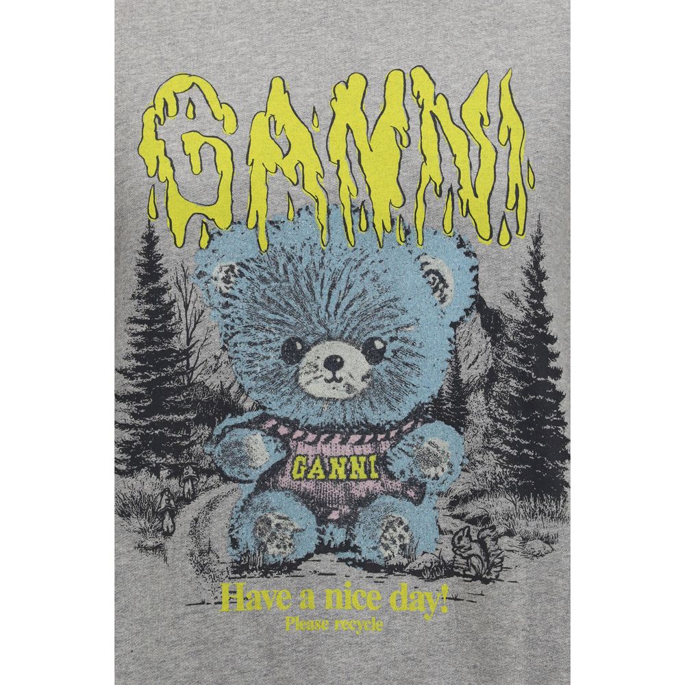 Ganni Grauer Baumwollpullover