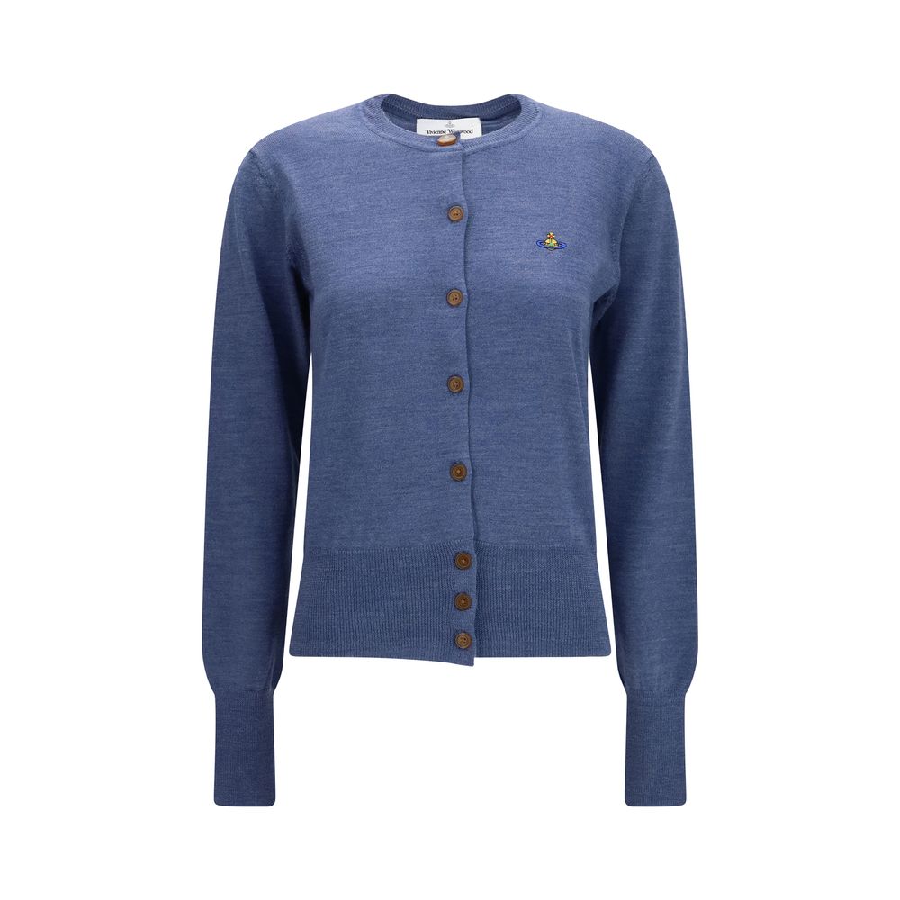 Vivienne Westwood Blauer Wollcardigan Oves Aries