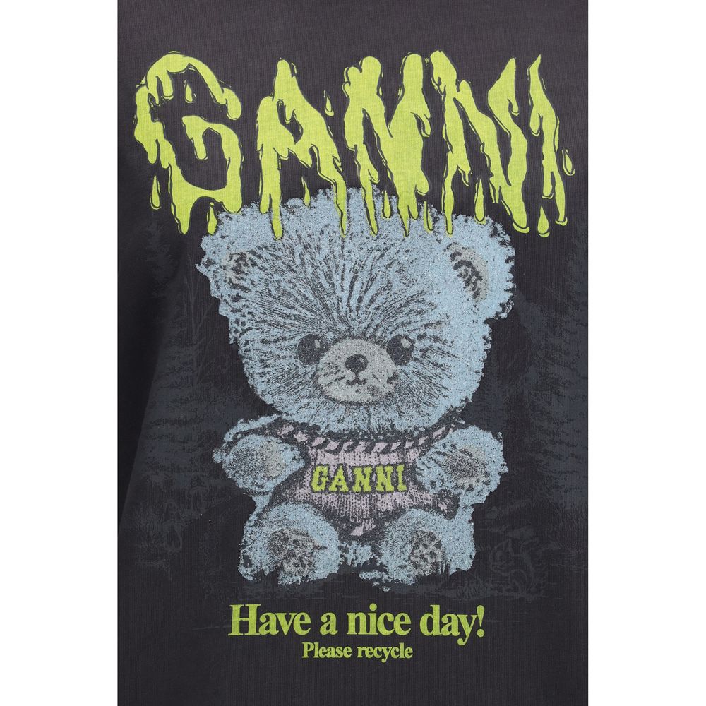 Ganni Grauer Baumwollpullover
