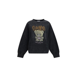 Ganni Grauer Baumwollpullover