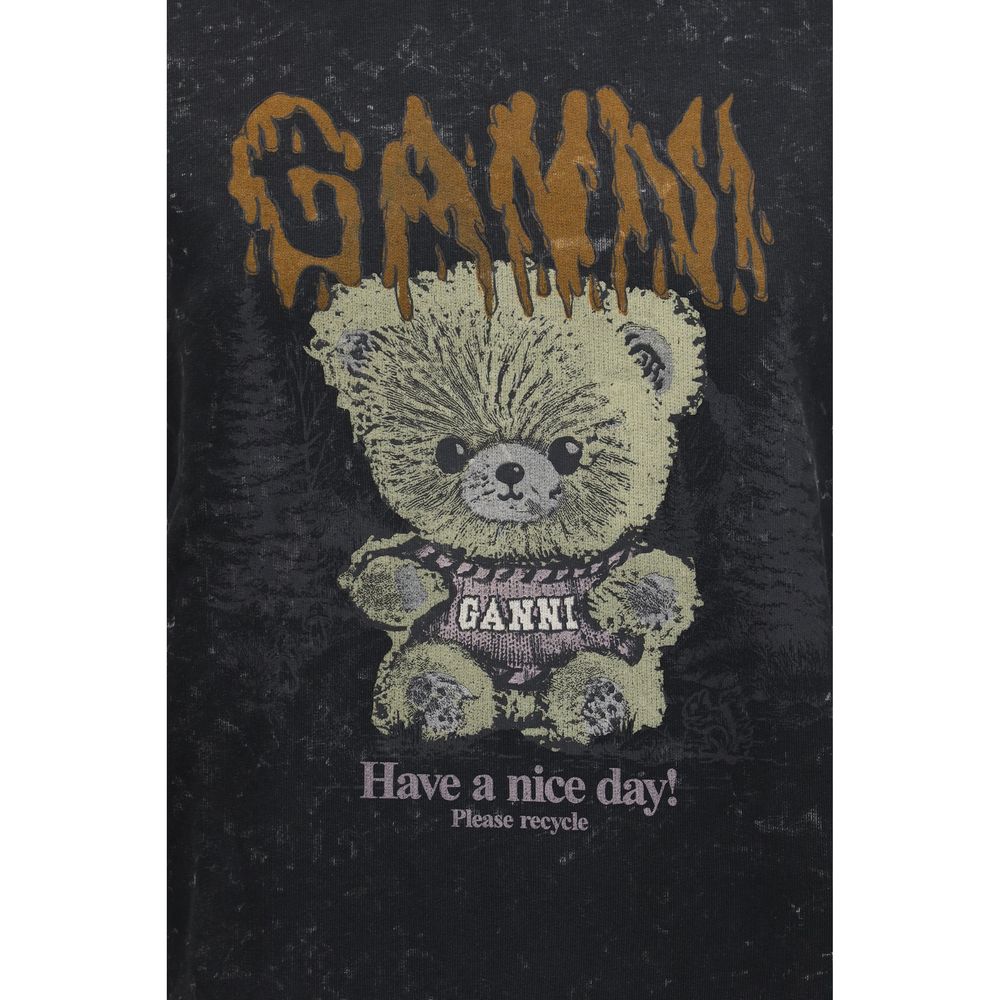 Ganni Grauer Baumwollpullover