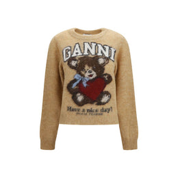 Ganni Beige Polyamid-Sweatshirt