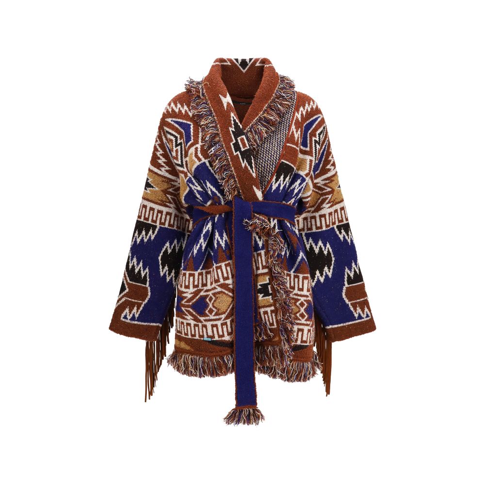 Alanui Mehrfarbige Strickjacke aus Wolle Oves Aries