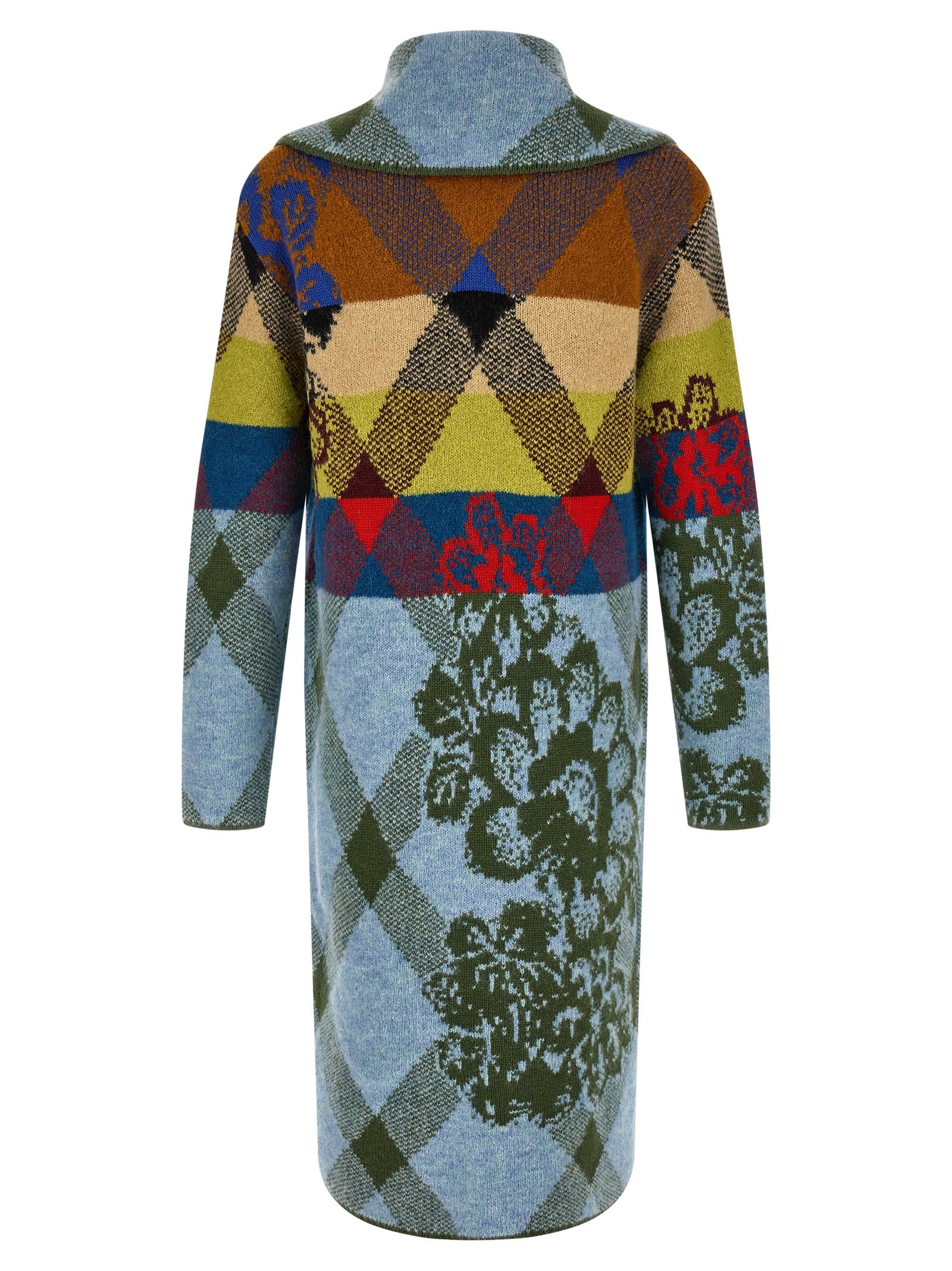Dries Van Noten Mehrfarbige Wollstrickjacke