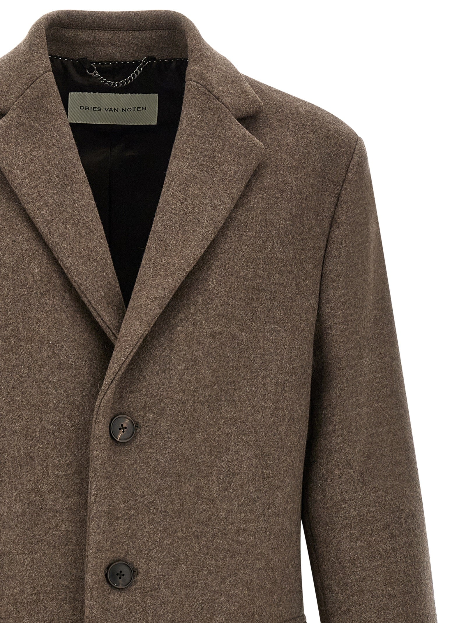 Dries Van Noten Brauner Wollmantel