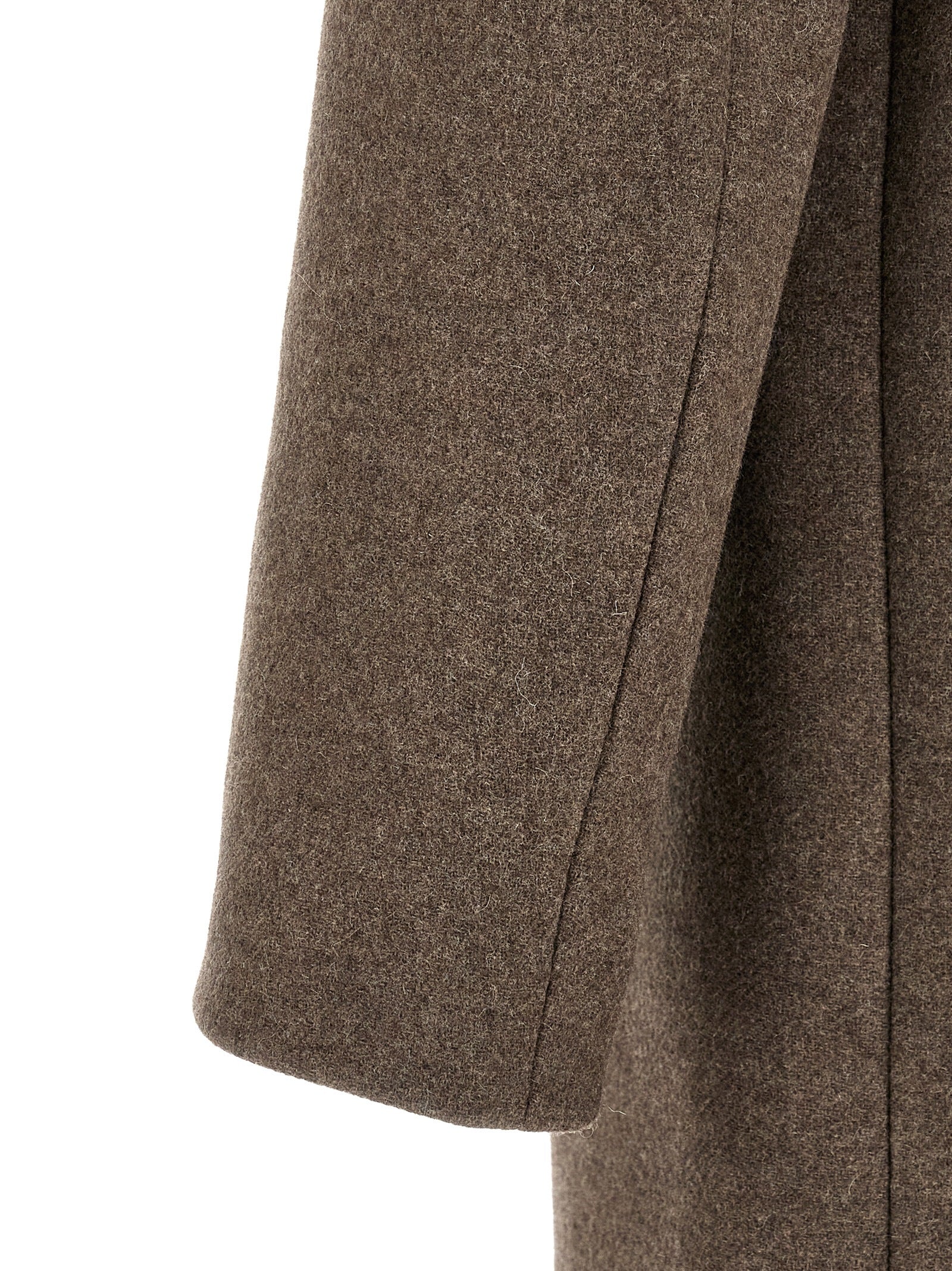 Dries Van Noten Brauner Wollmantel