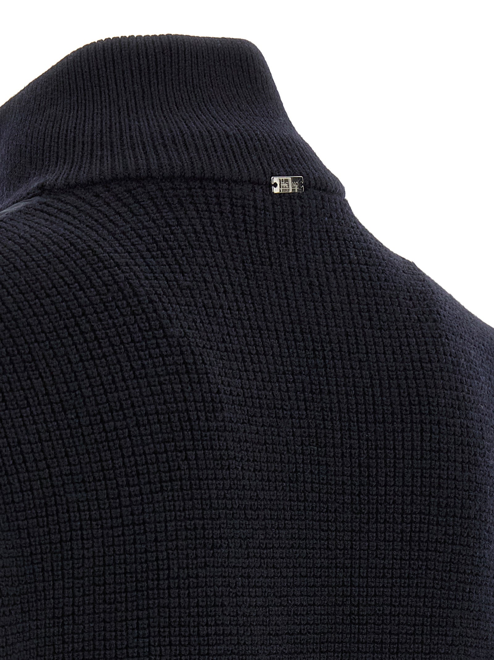 Herno Blaue Wolljacke