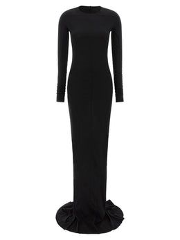 DRKSHDW Schwarzes Baumwoll-Maxikleid