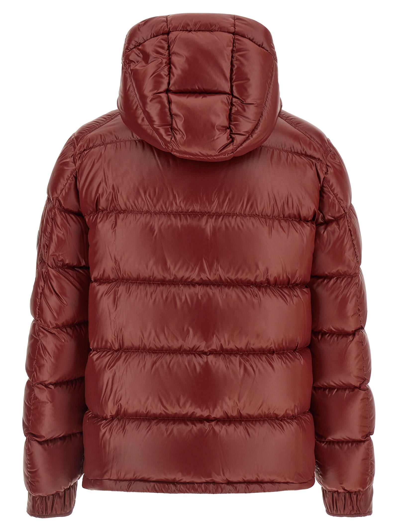 Herno Bordeaux Polyamid-Steppjacke in voller Länge