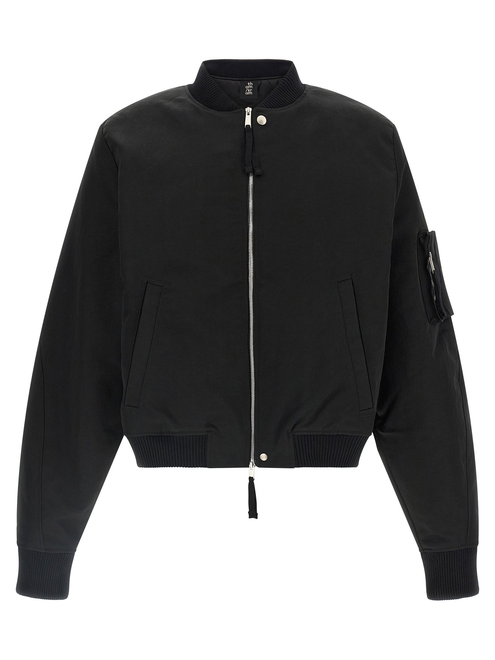 Thom Krom Schwarzer Bomber aus recyceltem Polyamid