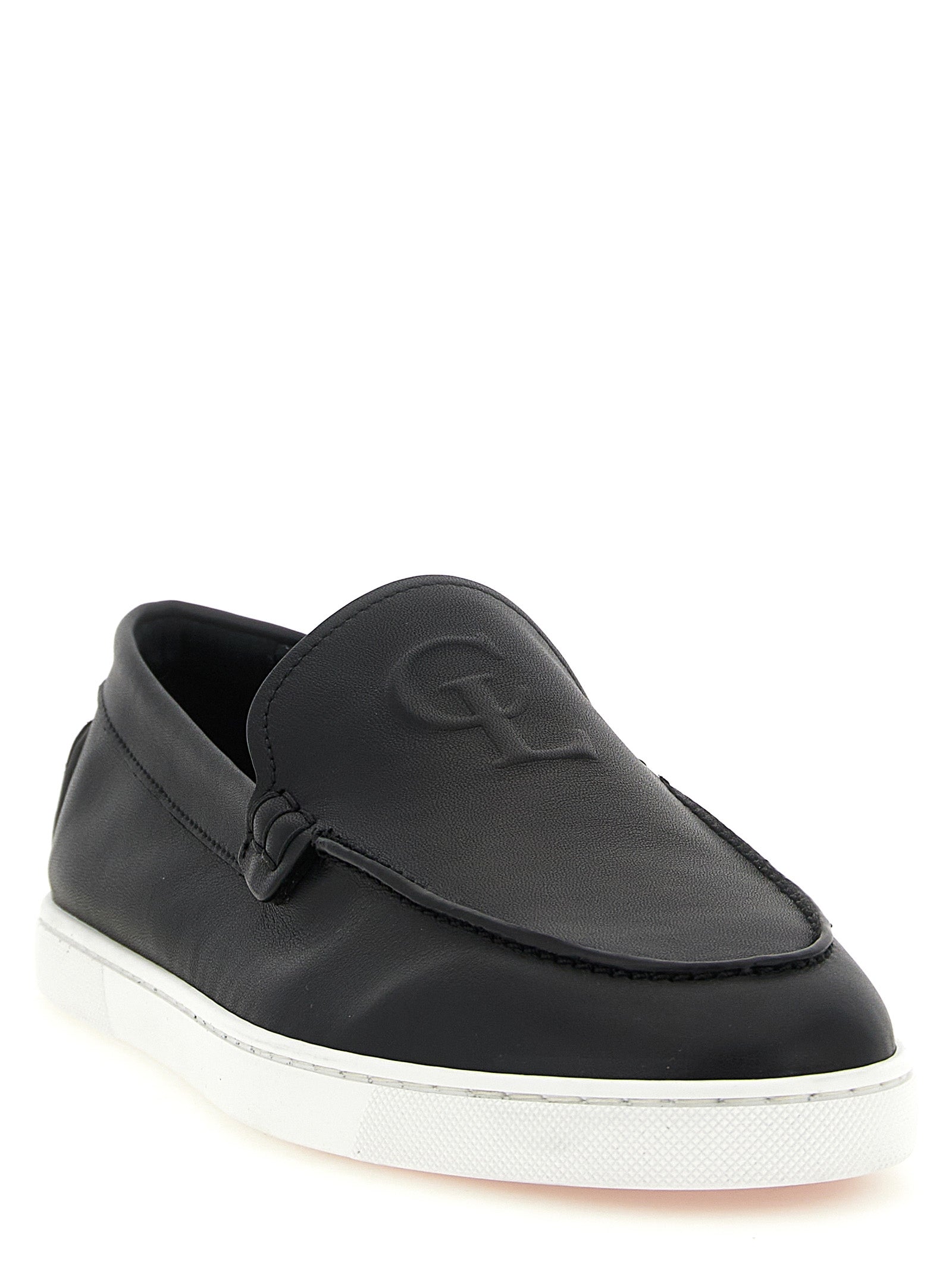 Christian Louboutin Schwarze Loafer aus Kalbsleder zum Hineinschlüpfen