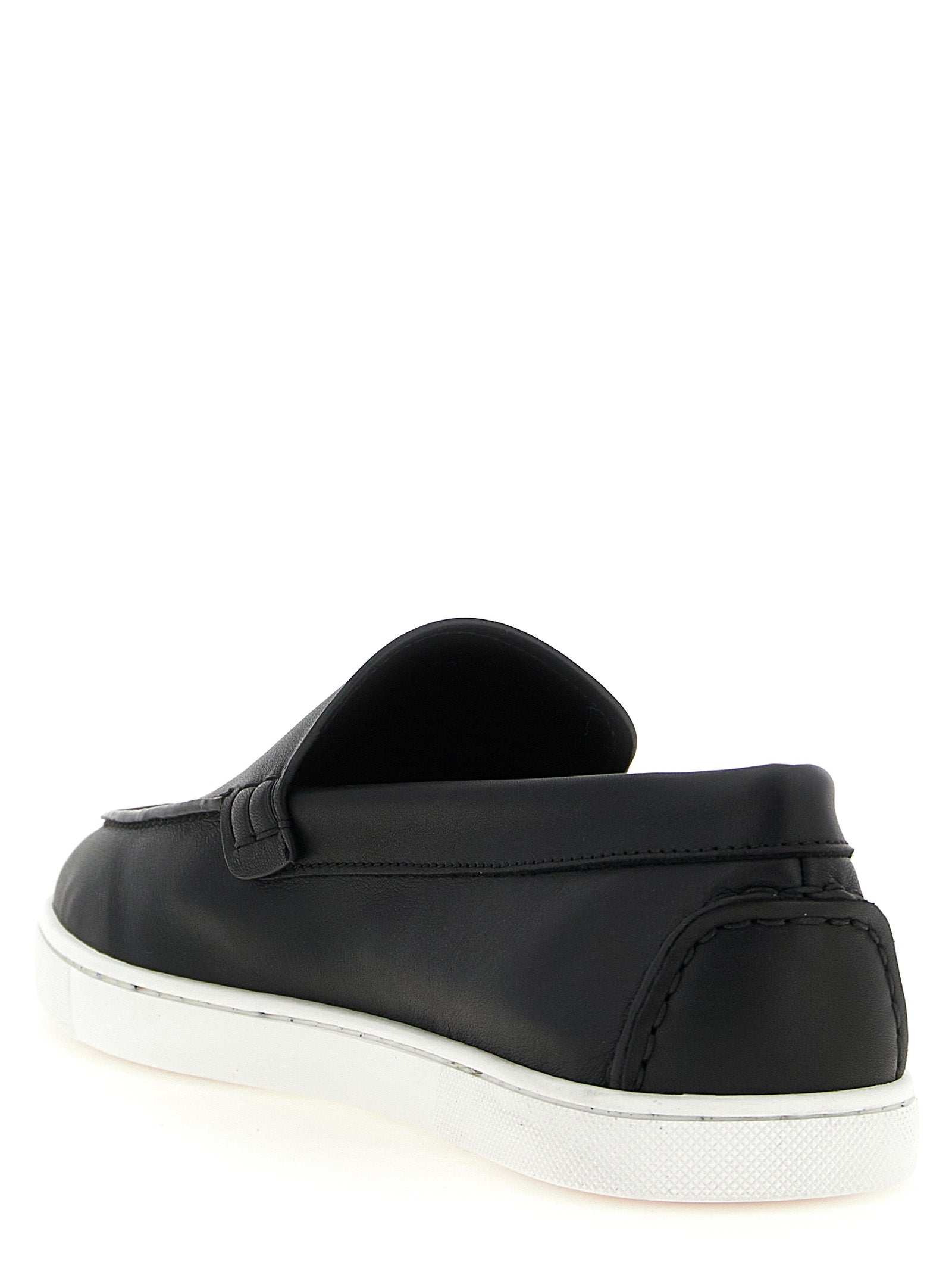Christian Louboutin Schwarze Loafer aus Kalbsleder zum Hineinschlüpfen