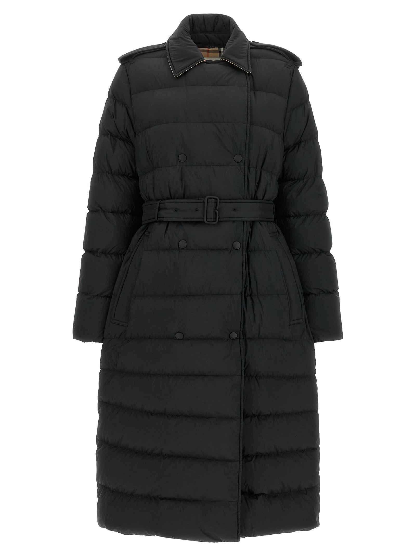 Burberry Schwarzer Polyamid-Mantel
