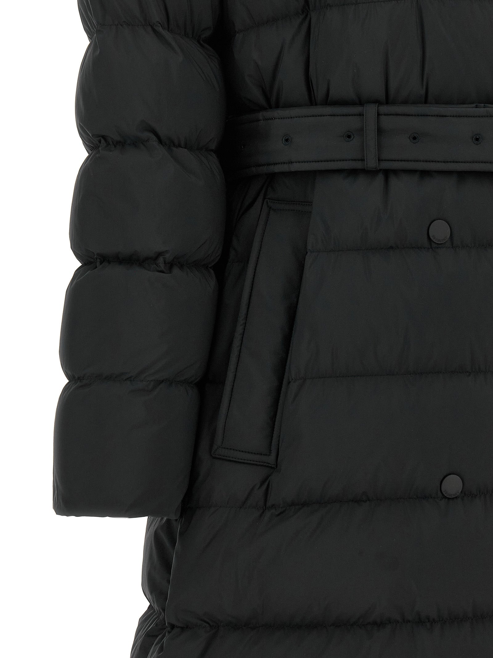 Burberry Schwarzer Polyamid-Mantel