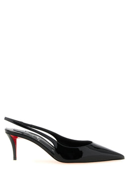 Christian Louboutin Schwarze Pumps aus Kalbsleder mit mittlerem Absatz