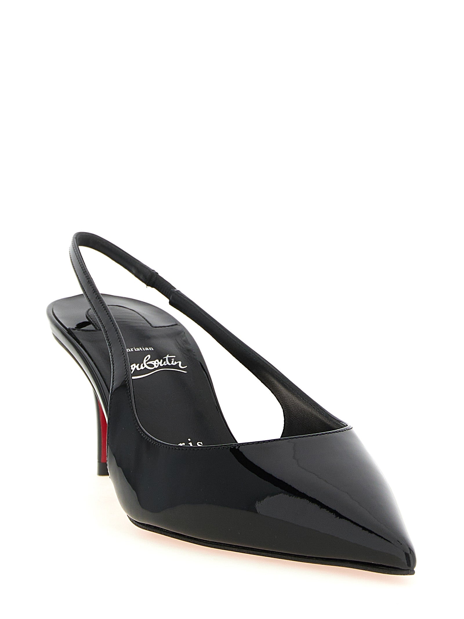 Christian Louboutin Schwarze Pumps aus Kalbsleder mit mittlerem Absatz
