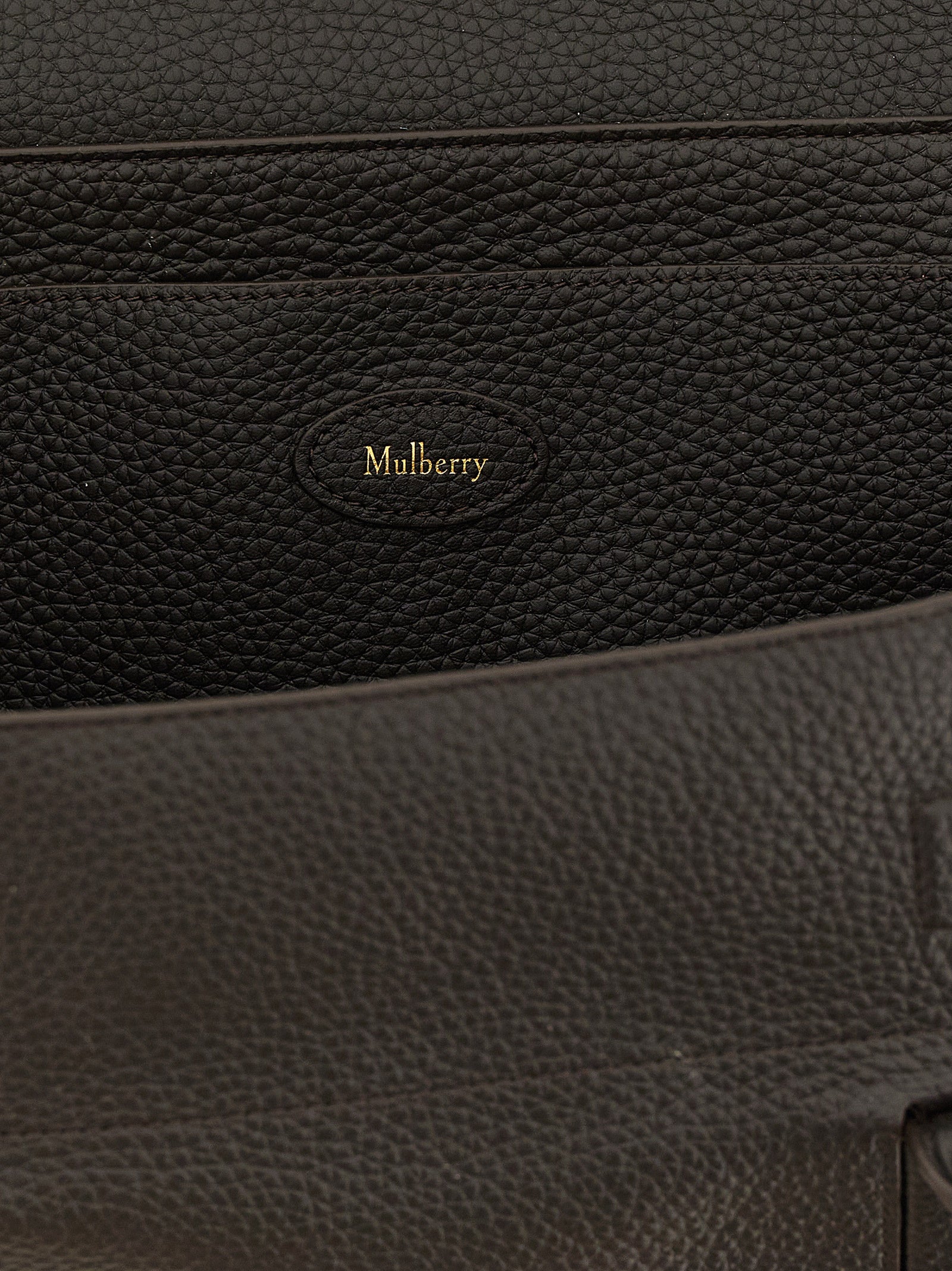 Mulberry Schwarze Kalbsleder-Schultertasche