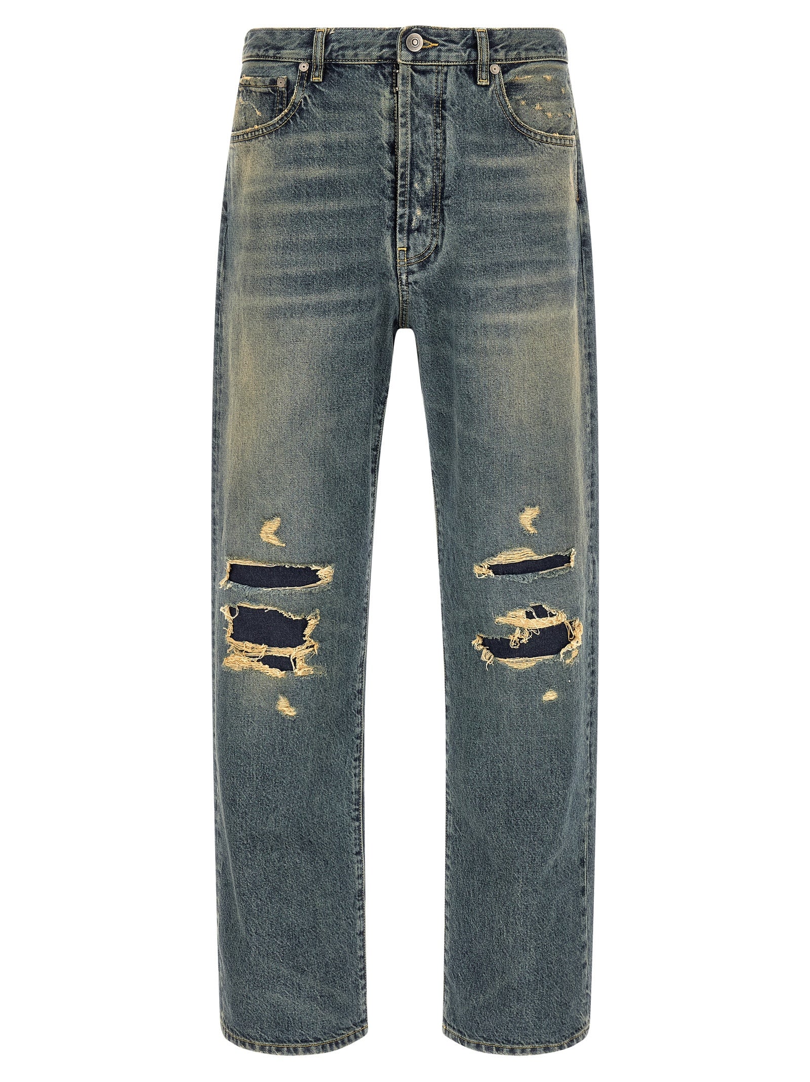 Maison Margiela Blaue Jeans aus Baumwolle im geraden Schnitt
