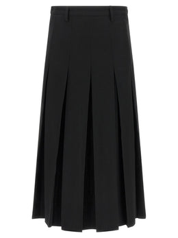 MM6 Maison Margiela Schwarzer Midirock aus Polyester