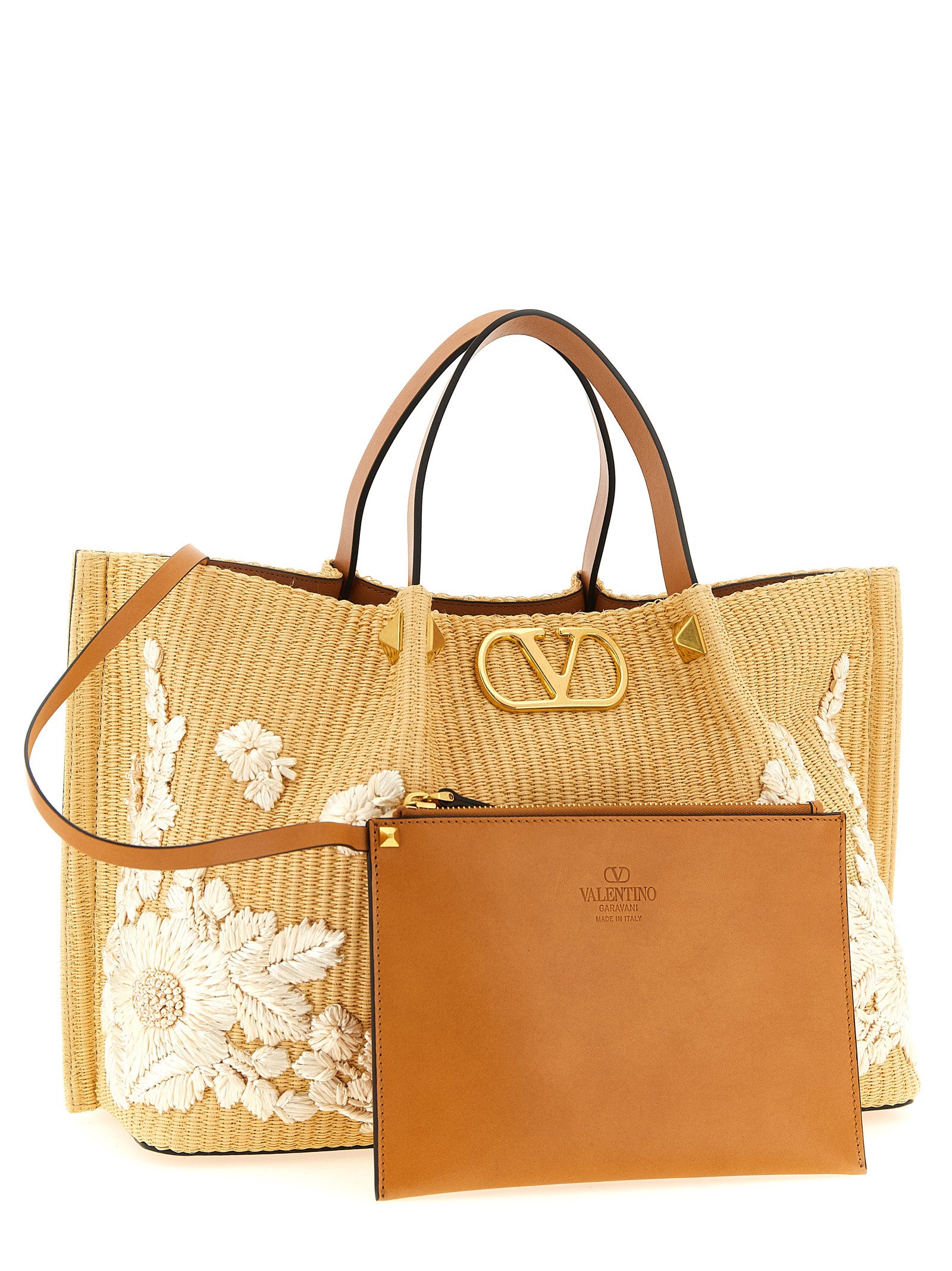 Valentino Garavani Beige Baumwolltasche