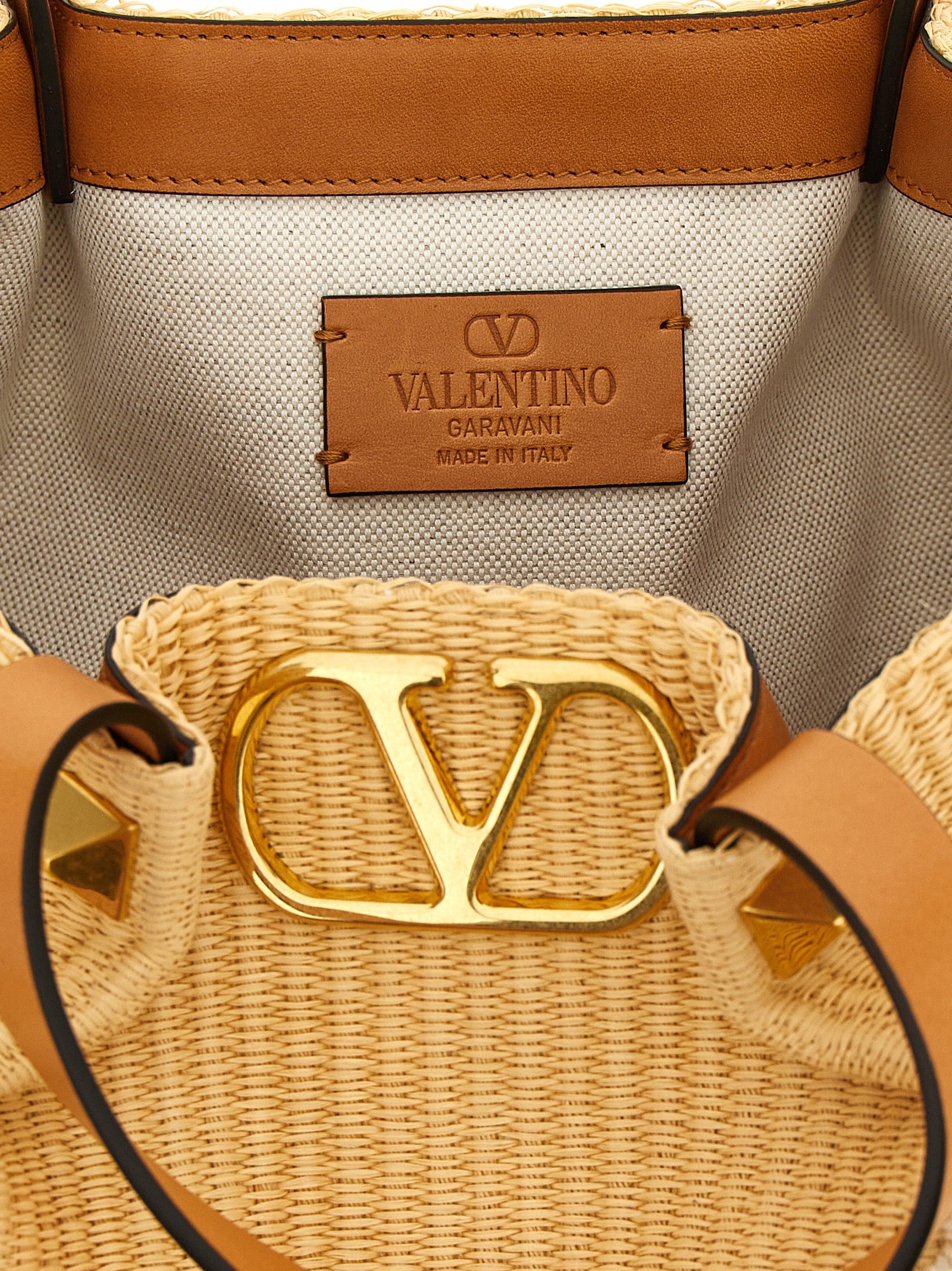 Valentino Garavani Beige Baumwolltasche