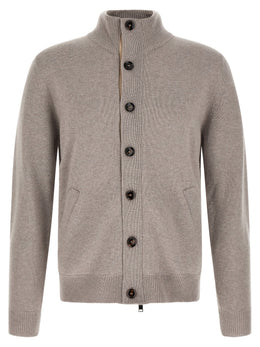 Brioni Beige Cashmere Cardigan