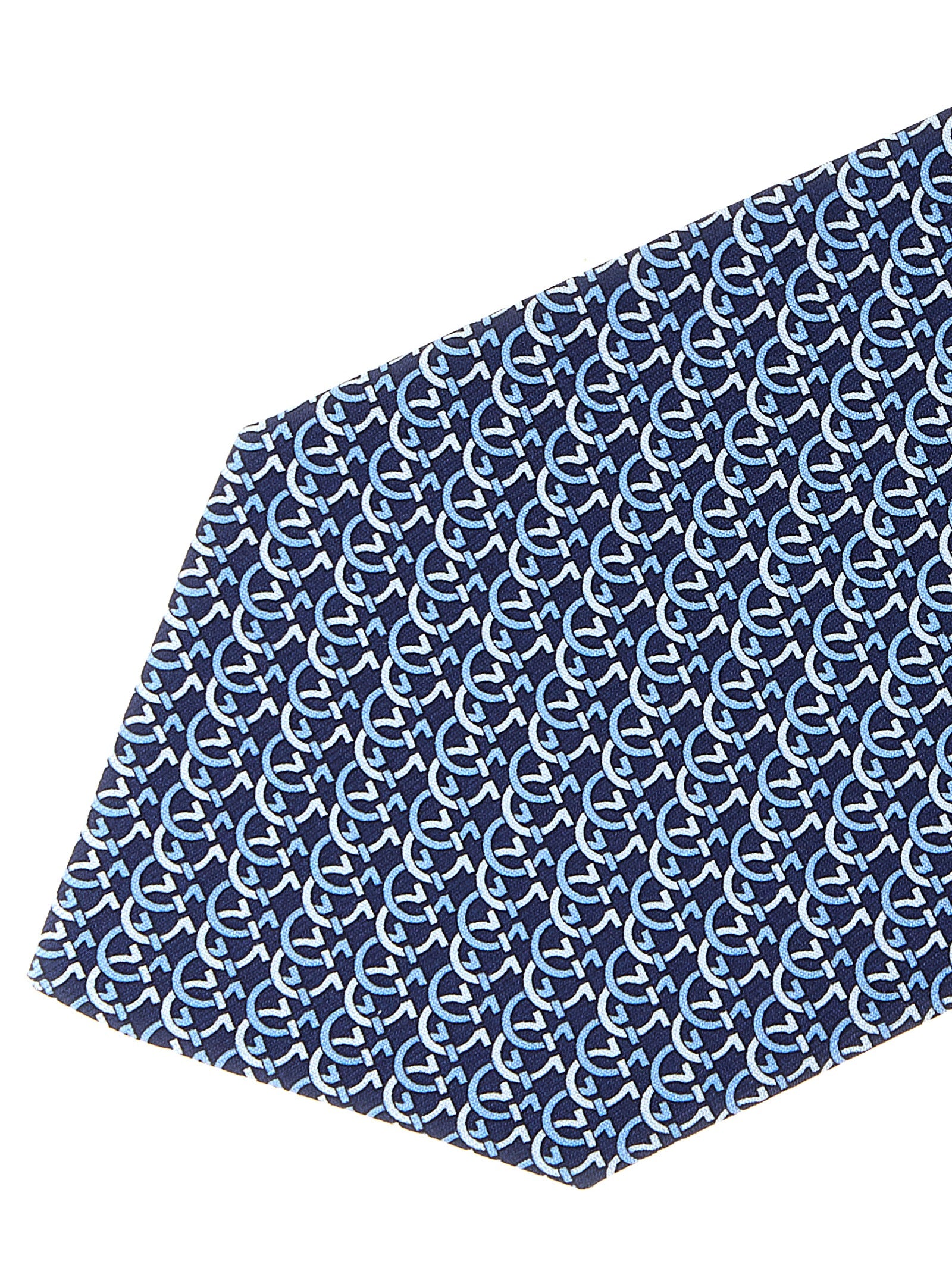 Ferragamo Blaues Seidenschal