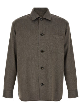 Brioni Braune Wollbluse