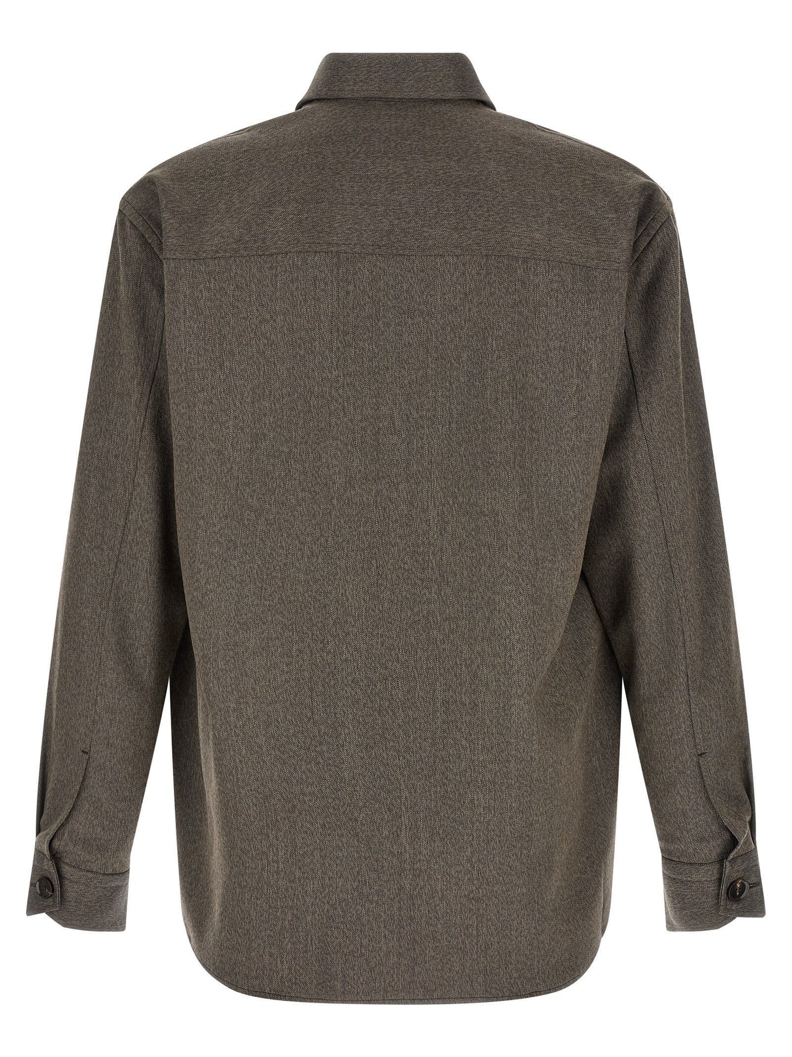 Brioni Braune Wollbluse
