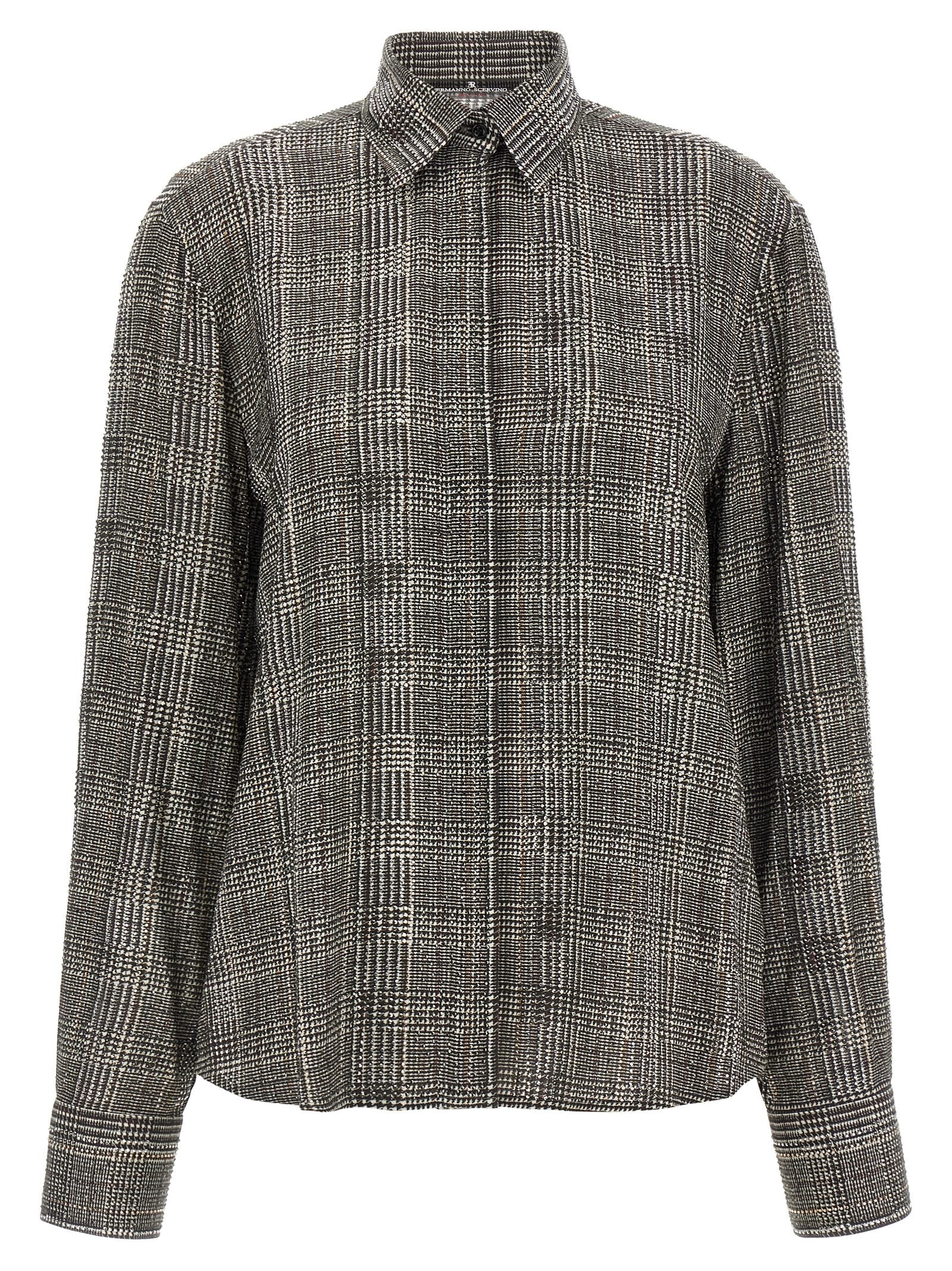Ermanno Scervino Graue Viskose-Bluse