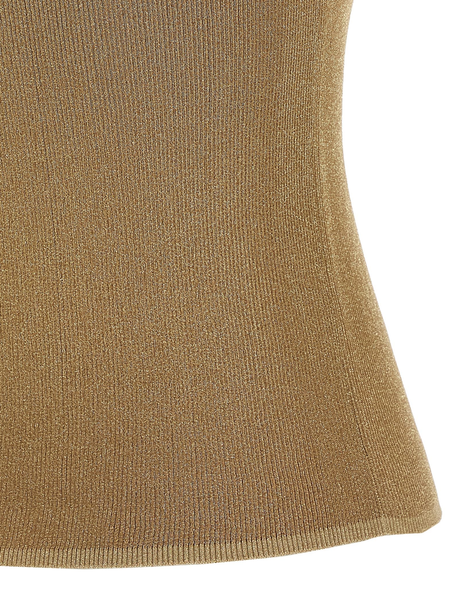Max Mara Ärmelloses T-Shirt aus Polyamid in Gold