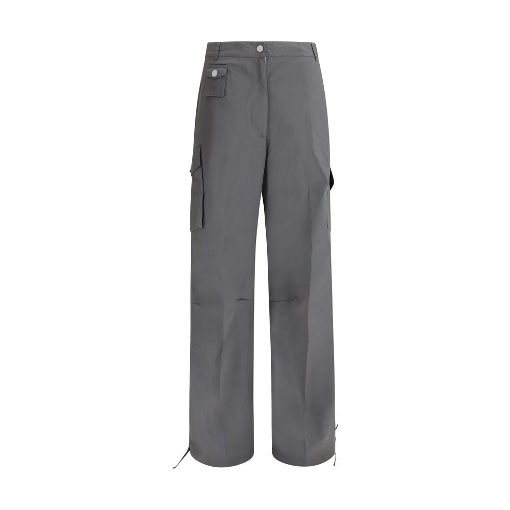 Ganni Graue Cargohose aus Baumwolle
