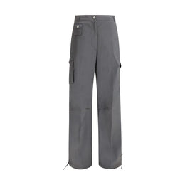 Ganni Graue Cargohose aus Baumwolle