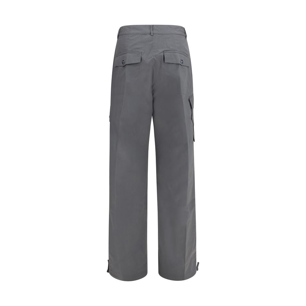Ganni Graue Cargohose aus Baumwolle
