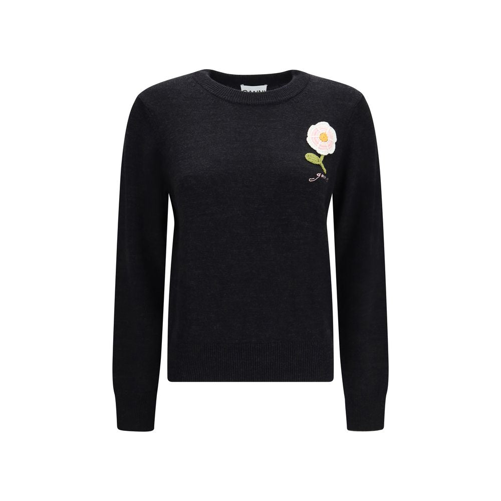 Ganni Pullover aus Wolle Oves Aries in Schwarz