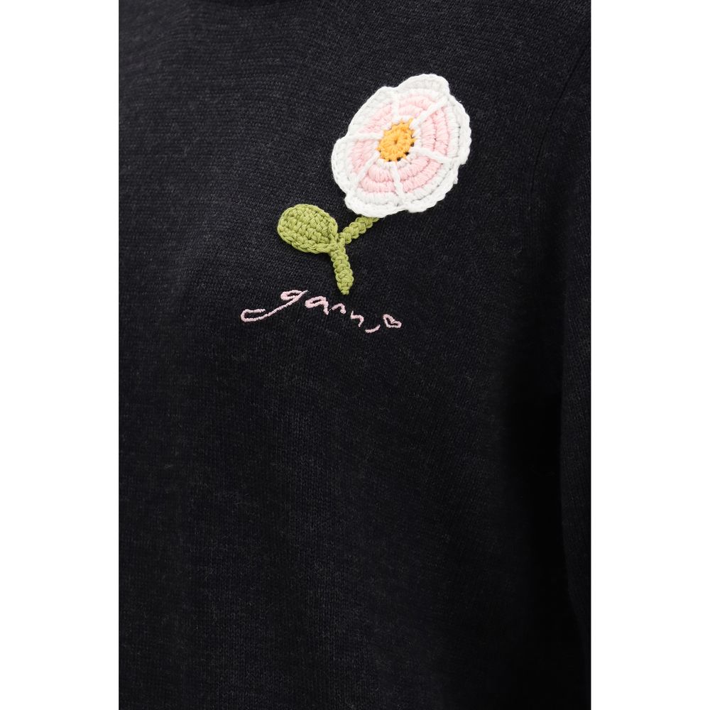 Ganni Pullover aus Wolle Oves Aries in Schwarz