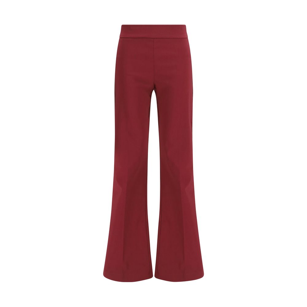 Avenue Montaigne Bordeaux Viskose Freizeithose